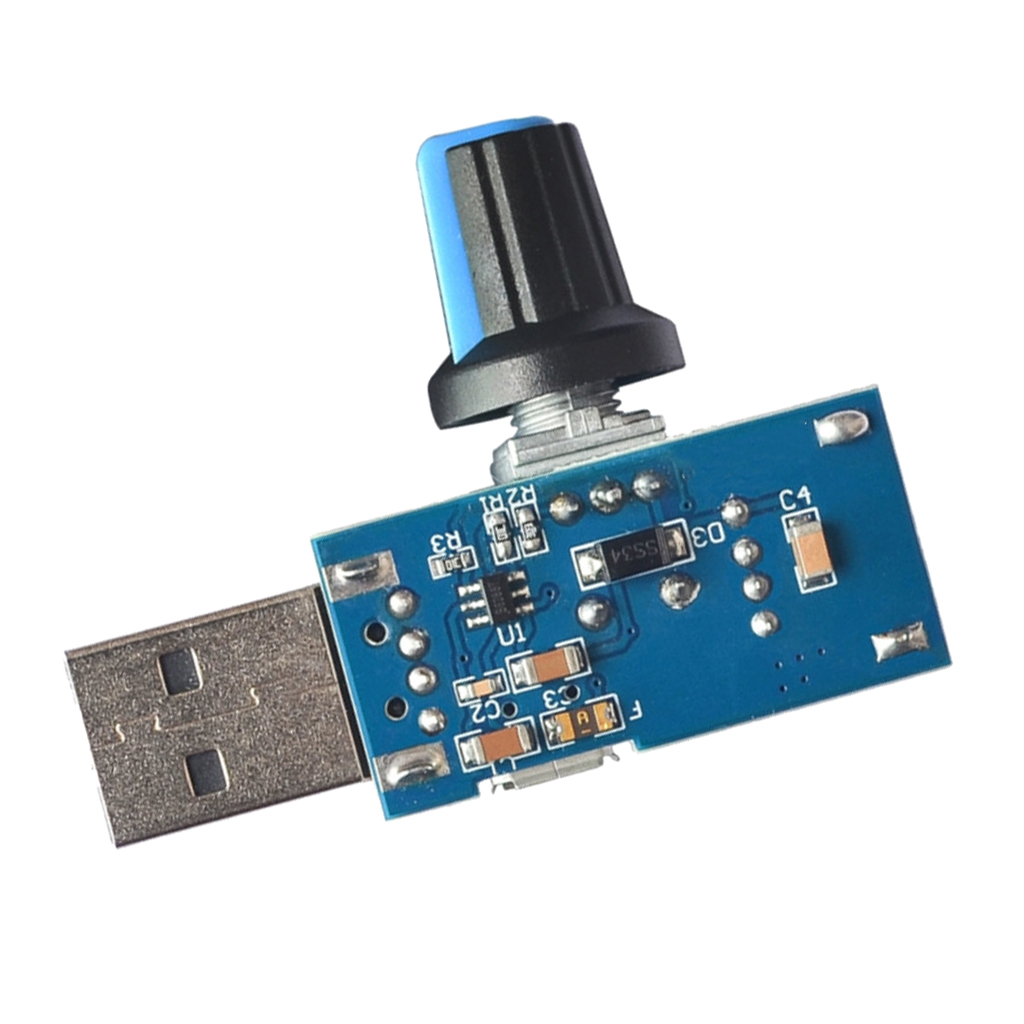 Mute USB Fan  Controller Volume Regulator Switch With Knob DC 4V-12V 5W
