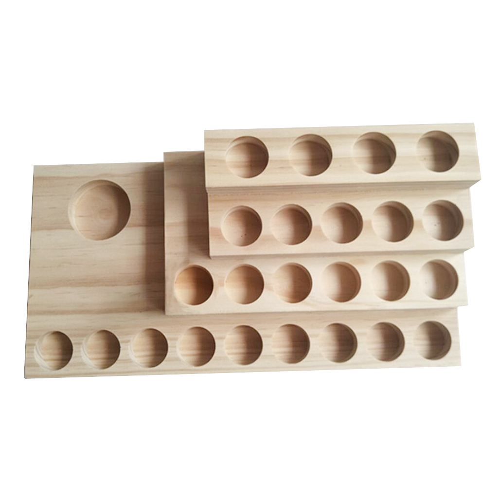 Wooden Essential Oil Storage Rack Organizers for Storage & Tabletop Display Aromatherapy Perfume Organizer Rack Stand Holder