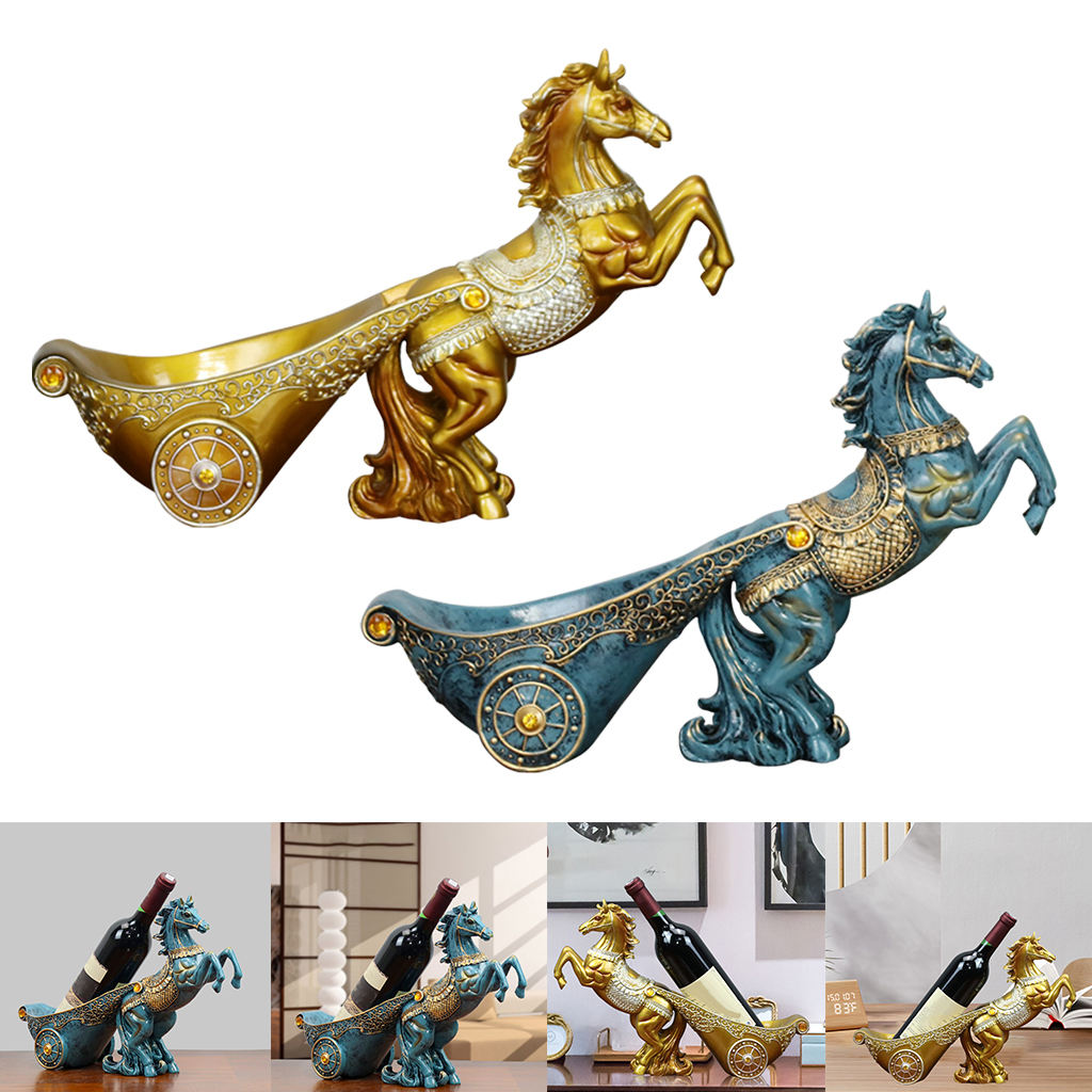 Wine Bottle Holder Rack Free Standing Display Stand Animal Figurine Champagne Holder for Kitchen Cabinet Barware Accessories