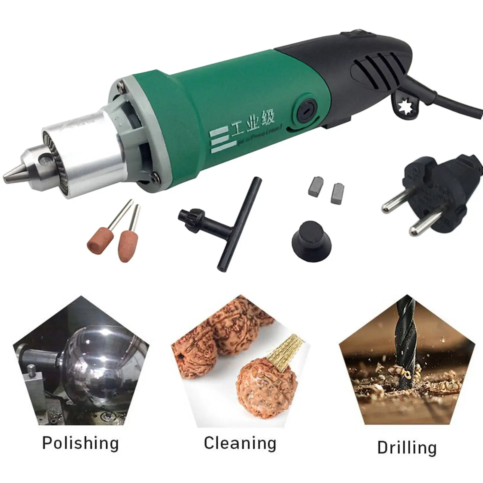 Mini Electric Drill Set Grinder Engraver 6 Speed Power Hand for Metal Working Jade Polishing Engraving Tools Sanding Accessories