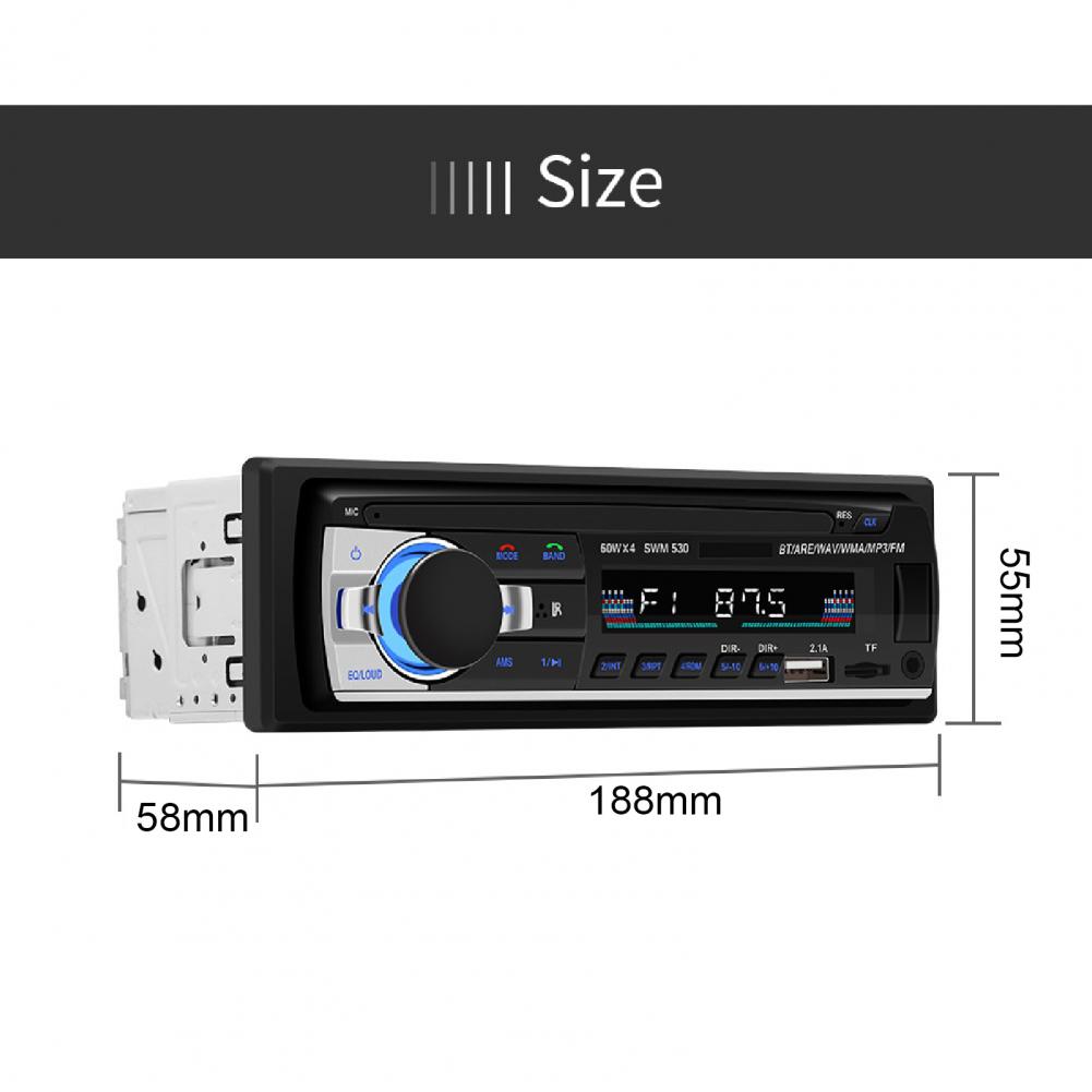 Автомобильный MP3-плеер, SWM-530, с двумя USB-разъемами для зарядки телефона,  FM-радио/AUX/U-дисков/Bluetooth/воспроизведение карт, 12 В, автомобильные  аксессуары, центральное управление | AliExpress