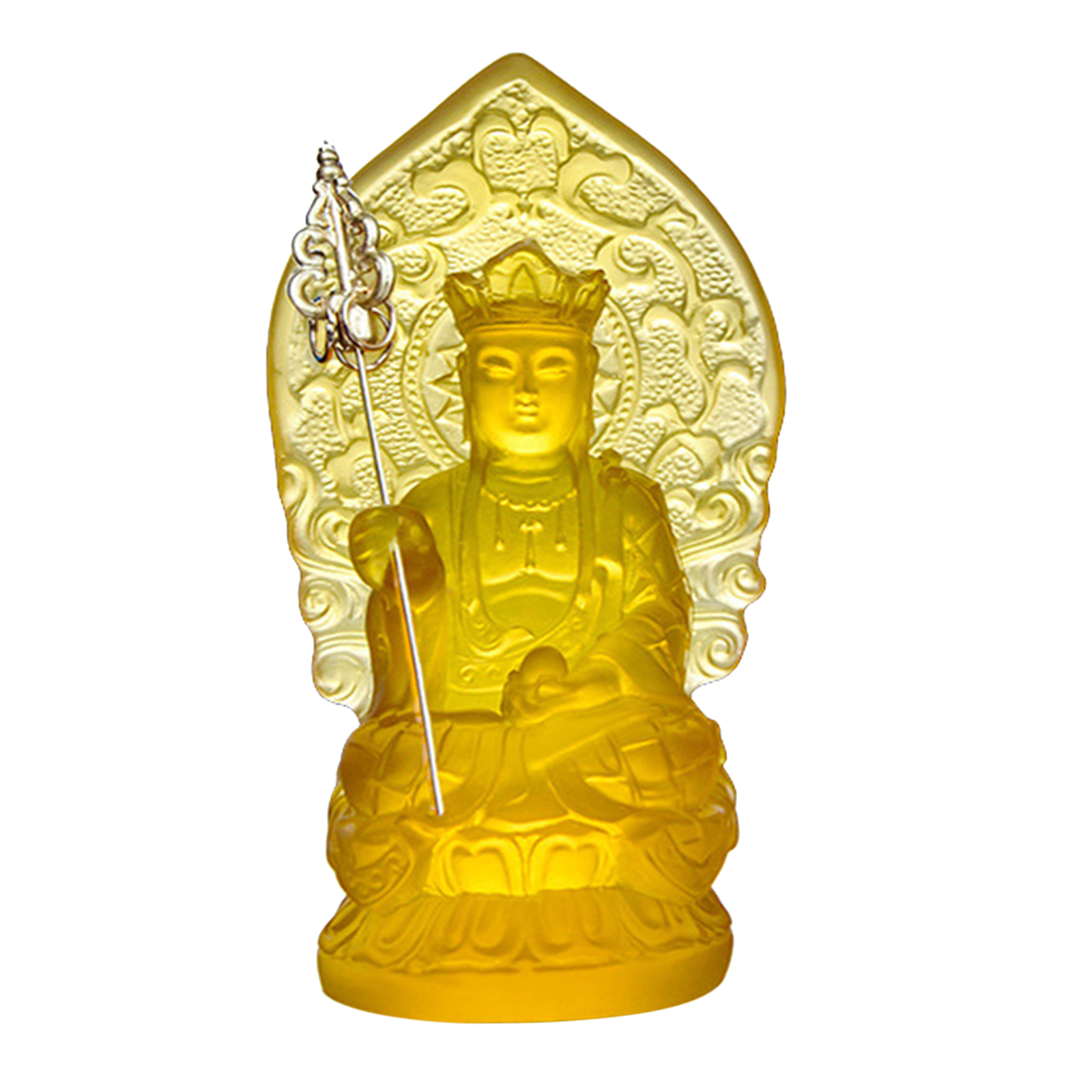 Resin Buddha Statue Ksitigarbha Bodhisattva Tangseng Statue East Asian Decor