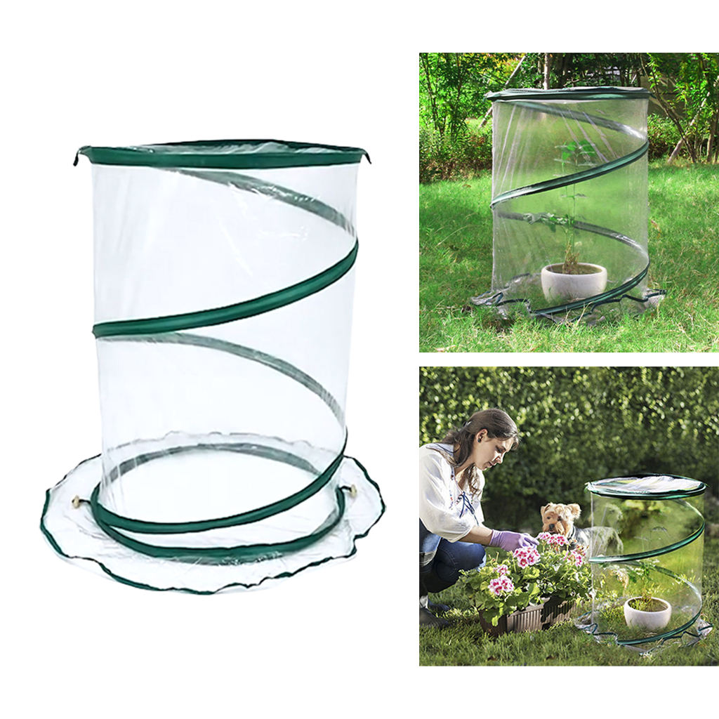 Foldable Mini Greenhouse Cover Cold Frost Protector Gardening Flowerpot Cover Small Greenhouse Tent for Plants Flowers