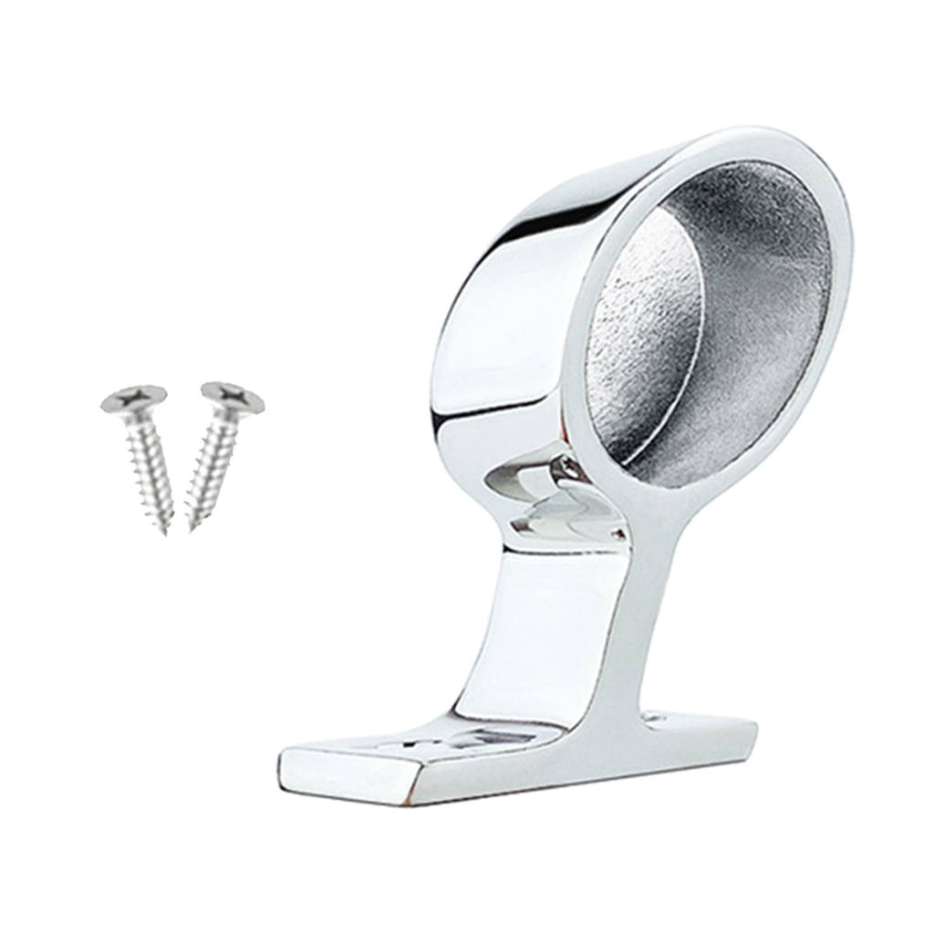 1inch Stainless Steel Boat Handrail Fitting Bracket Support Right End 60 Degree