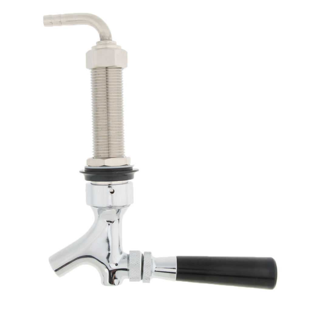Chrome Draft Beer Faucet with long shank Combo Kit Kegerator Tap 95mm