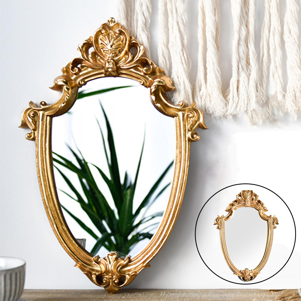 Antique Style Golden Decorative Makeup Mirror Art Bathroom ing Mirrors