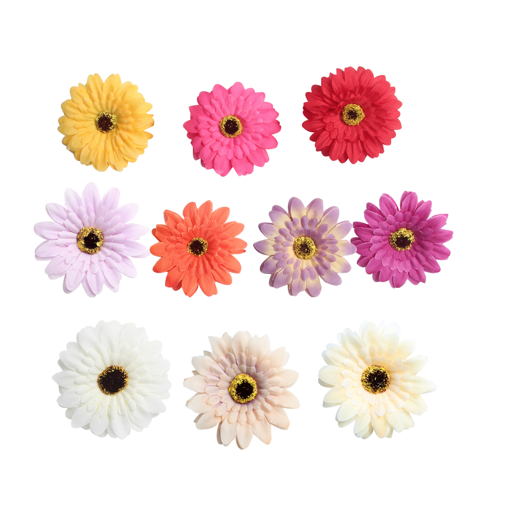 10pcs Large Artificial Silk Daisy Flower Heads DIY Scrapbooking Flower Kiss Ball