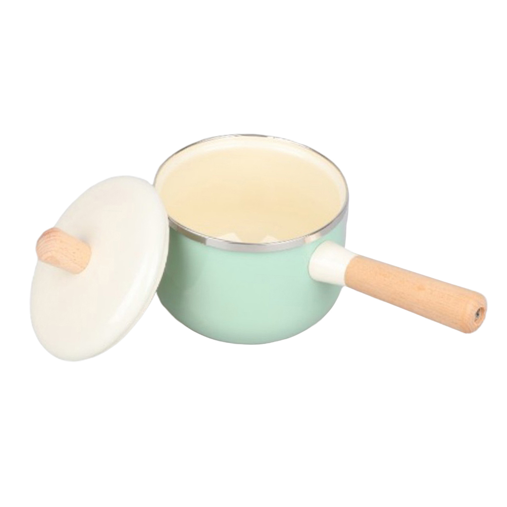 Enamel Milk Saucepan Milk Pan Pot, Portable Soup Pot Cooking Tool Non-stick Milk Pot Mini Sauce Pan Stockpot Kitchen Utensils