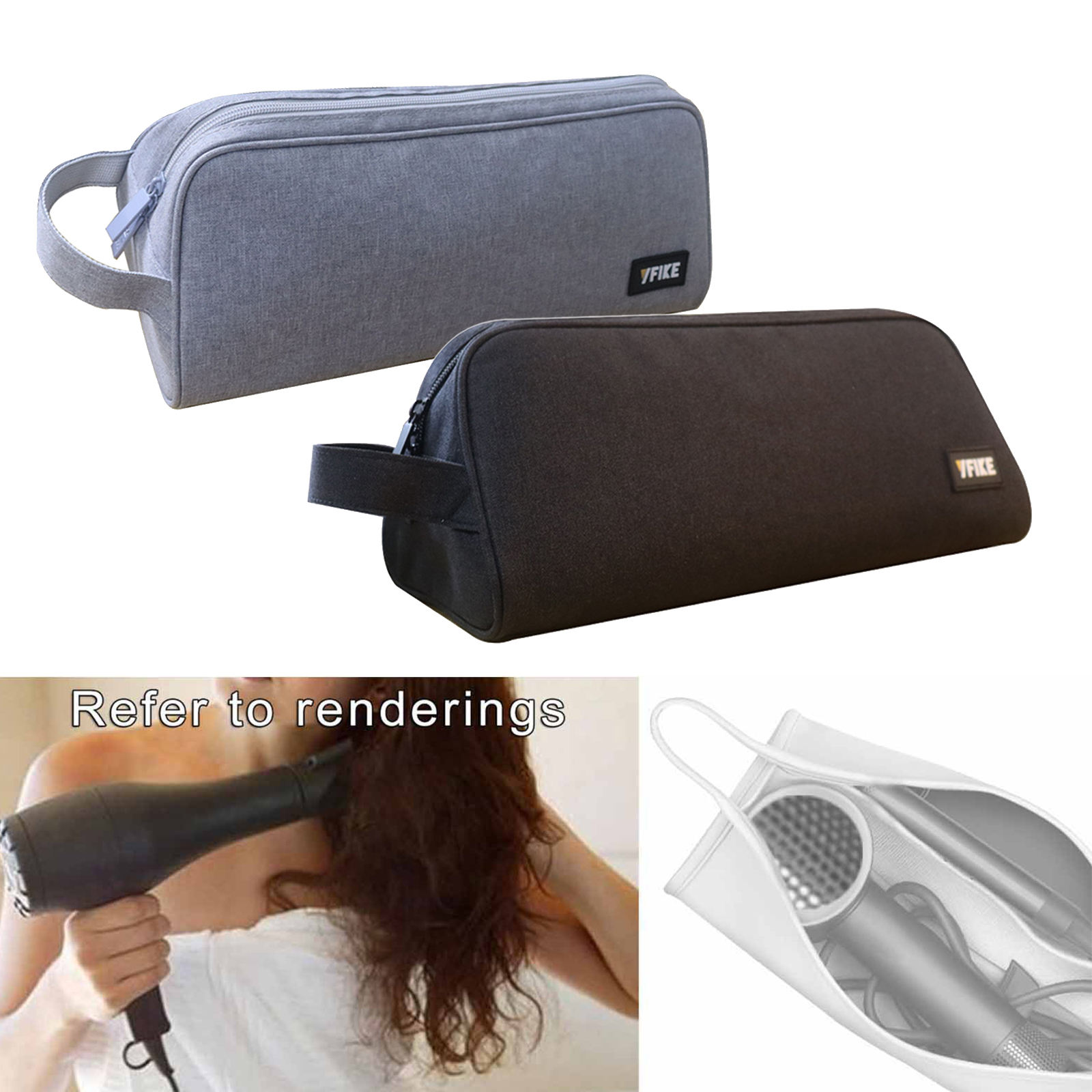 Storage Bag Case Protection Shockproof Dustproof Anti-Scratch Cover Hair Dryer for Bedroom Bathroom Travel Straightener Dyson