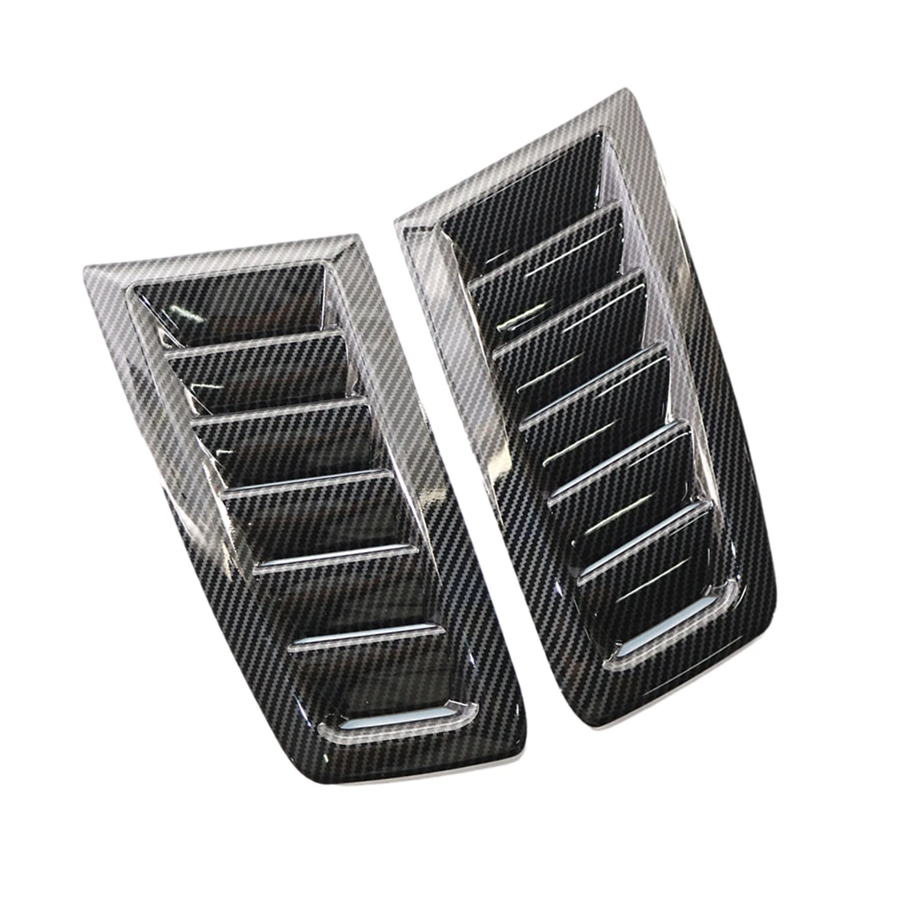 2 Pieces Vehicle Hood Vent Scoop Kit Flow Intake Louvers Bonnet Cover Accessory Decorative Fits for Ford MK2