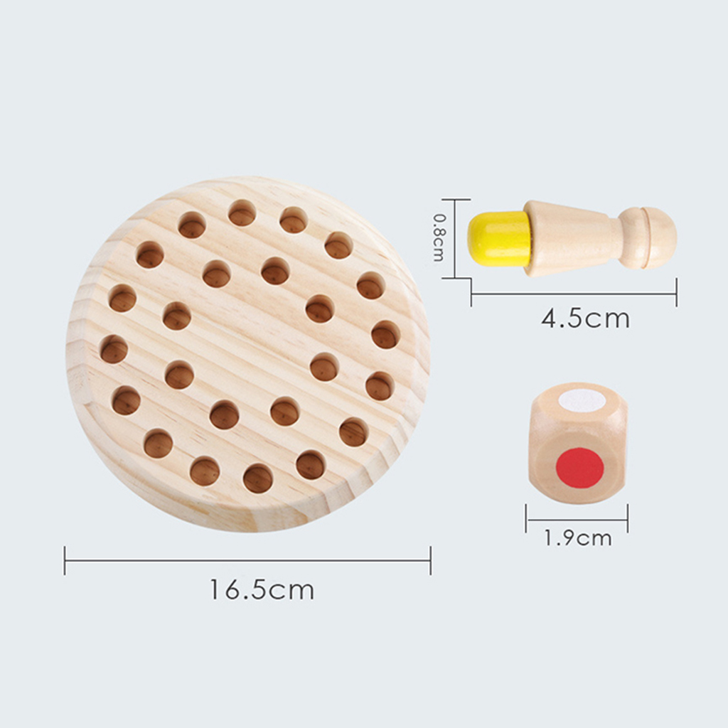 Family Wooden Memory Match Stick Chess Educational Color Cognitive Ability Toys