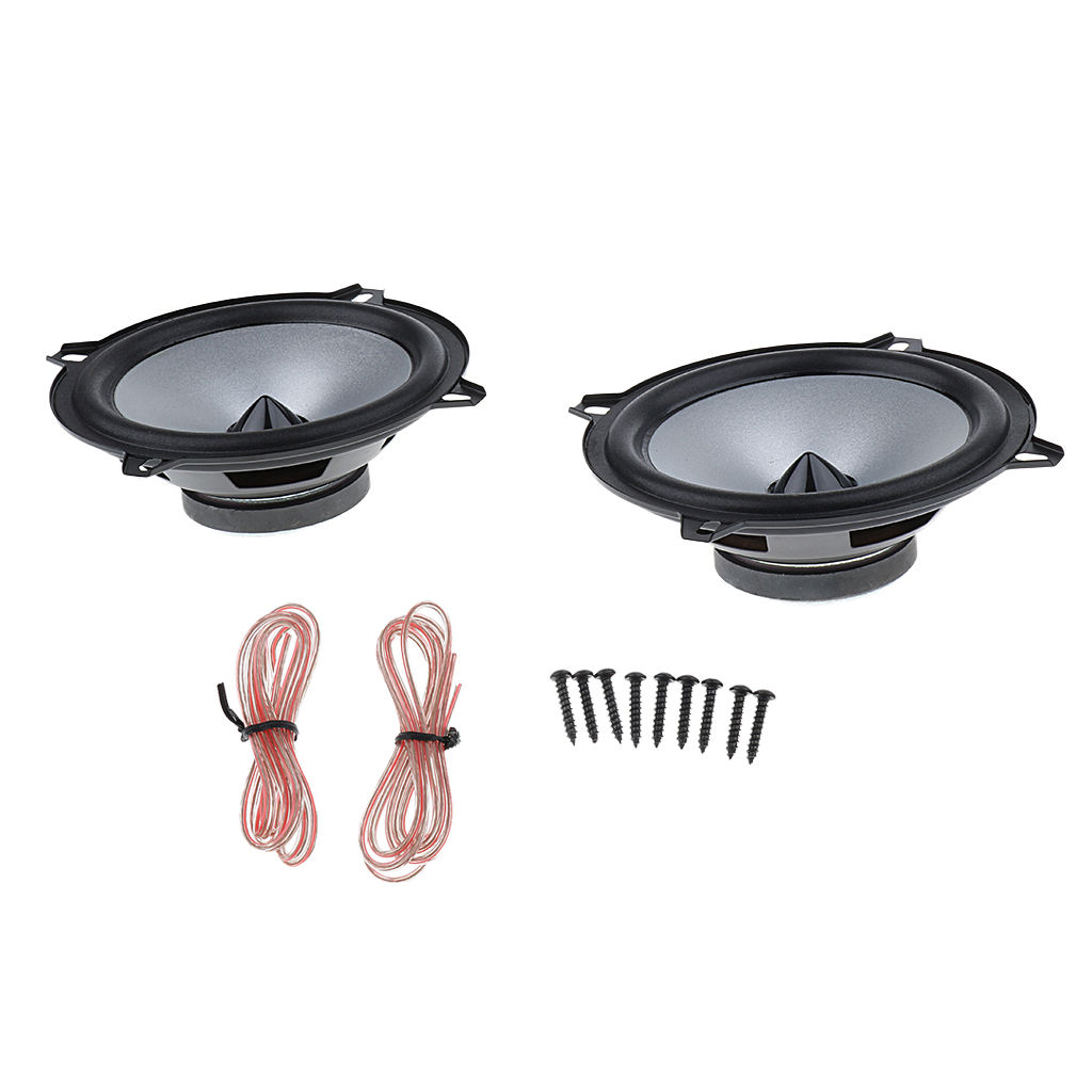 Pair 5'' 4ohm 50W Full Range Audio Speaker Stereo Woofer Loudspeaker Horn