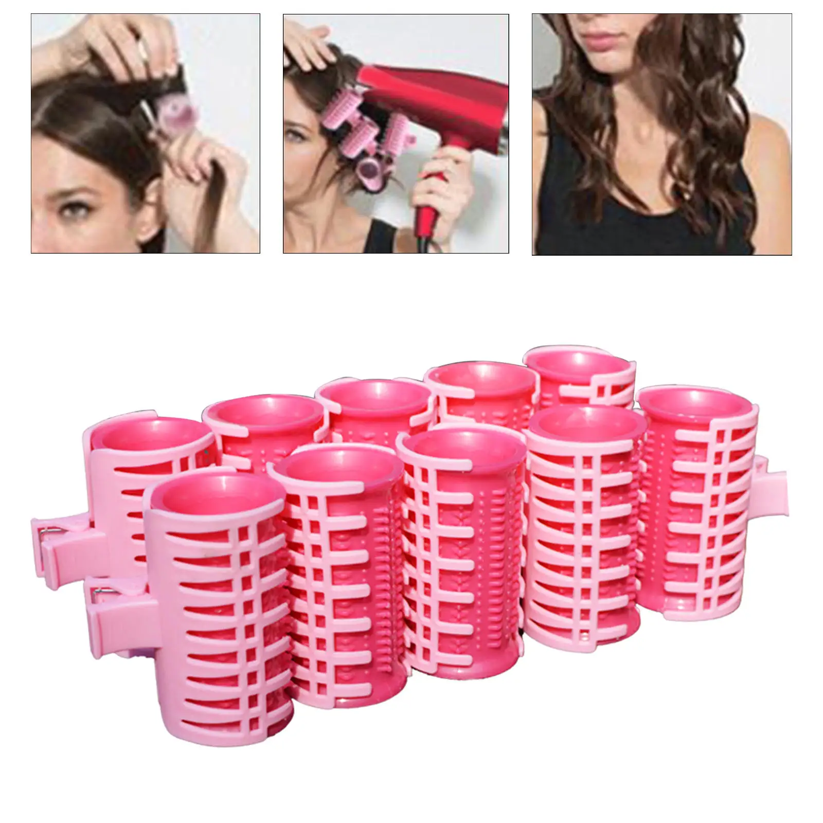 Roller Curlers Air Bangs Self Grip No Heat Candy Color Sticky Cling Set for Girl