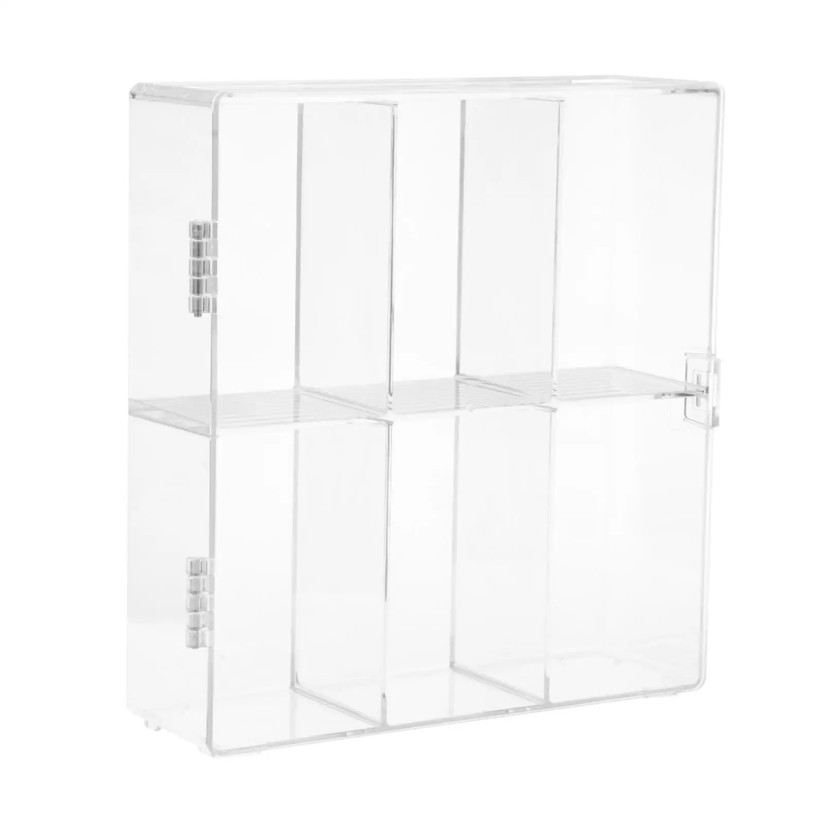 Acrylic Display Rack Multi-Layer Dustproof 6 Shelves Vertical Protector for Home Bedroom Blind Box Doll Model Miniatures