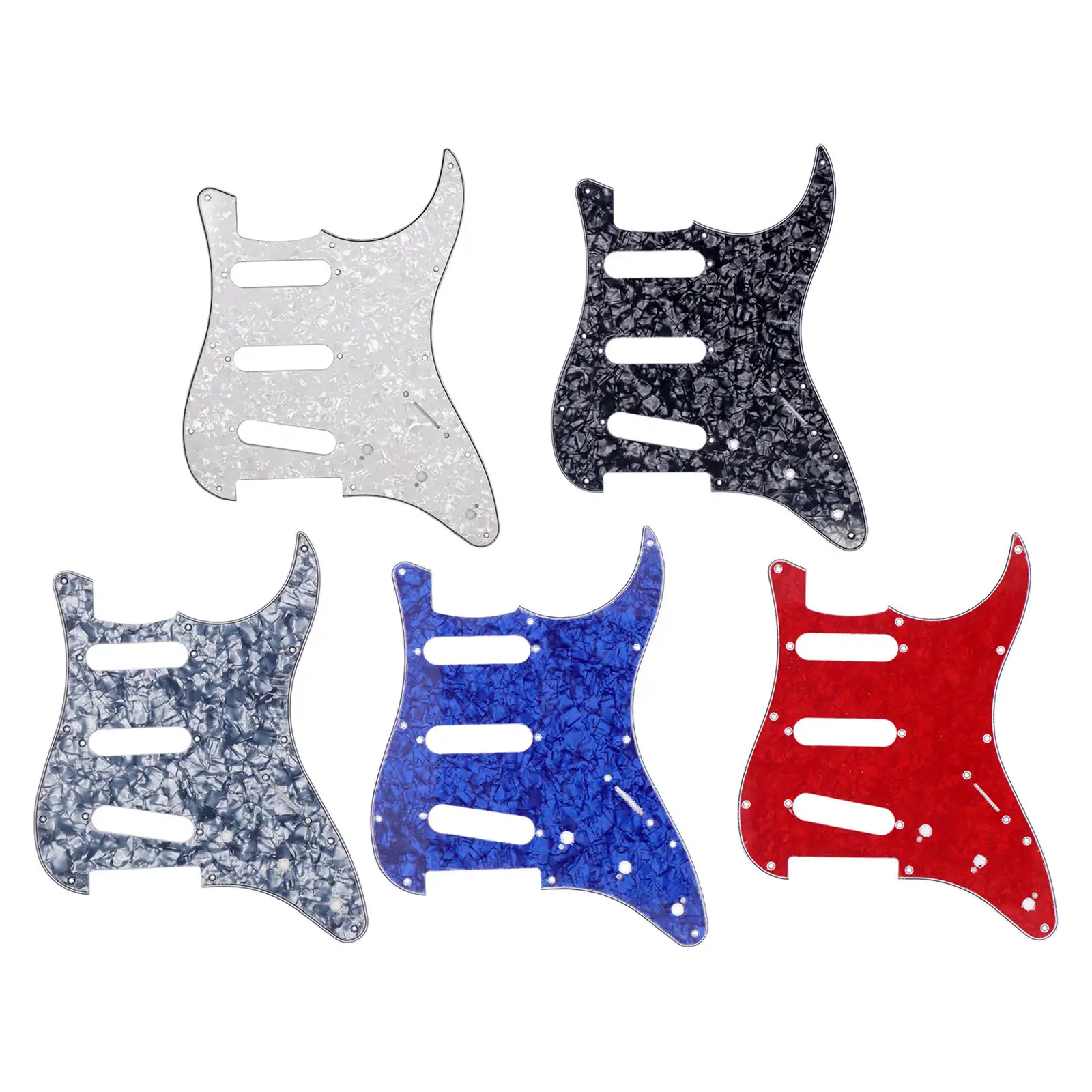 11 Hole ST SQ SSS Single Coil Pickups Guitar Pickguard Scratch Plate without Screws for SUSA/Mexican Made Guitar Stratocaster
