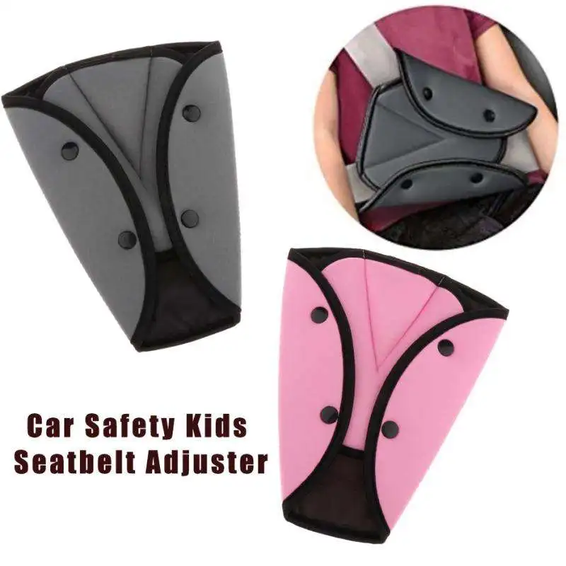 Kids Car Safety Seatbelt Adjuster Universal Seat Belt Triangle Pad Holder Adjustable for Child Baby Kids Adults