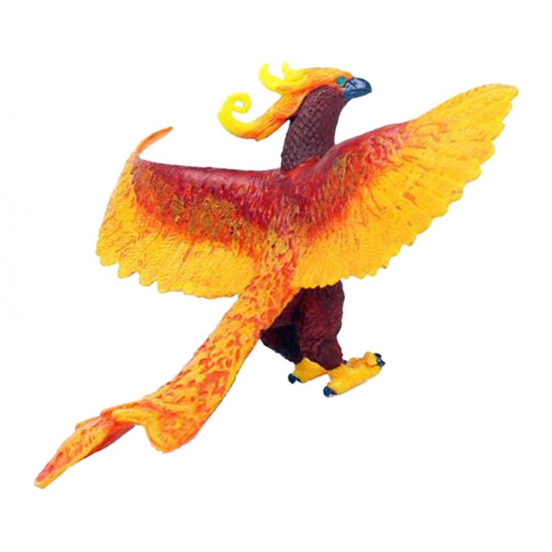 Simulation Bird Animal Action Models Figurines Toys Flying Phoenix Desktop