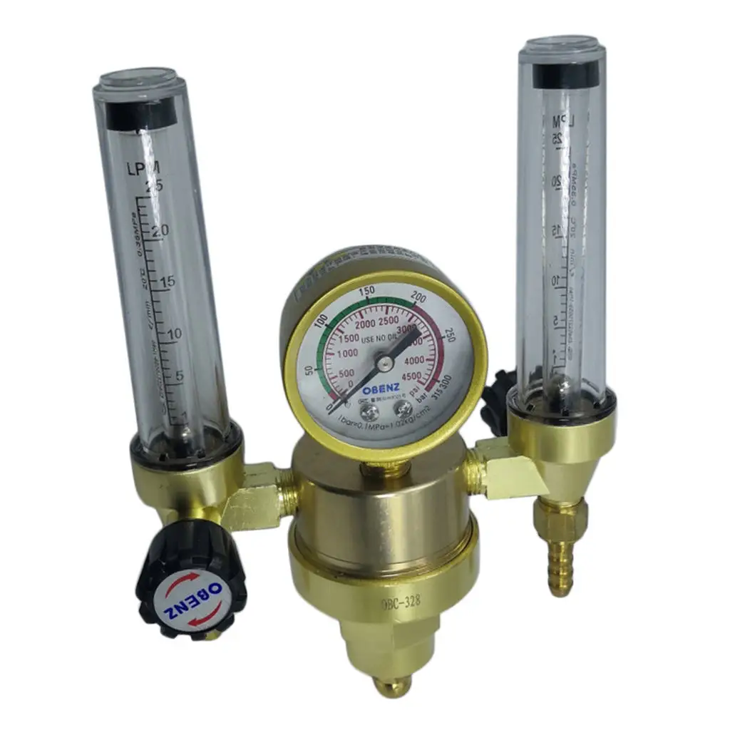 Gas Flowmeter, Argon Regulator Flowmeter for Mig and Tig Welding,  Regulator Gauge