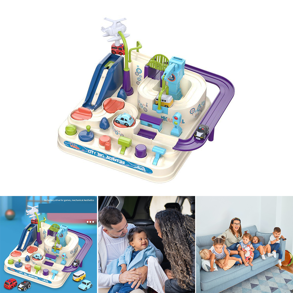 Toddlers Kids Educational Race Car Track Toy Car Adventure Puzzle with 9 Challenges