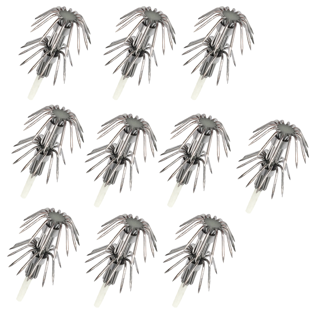 10 Pieces Prawns Prawns Fishing Lures Squid Jigs Hooks Freshwater