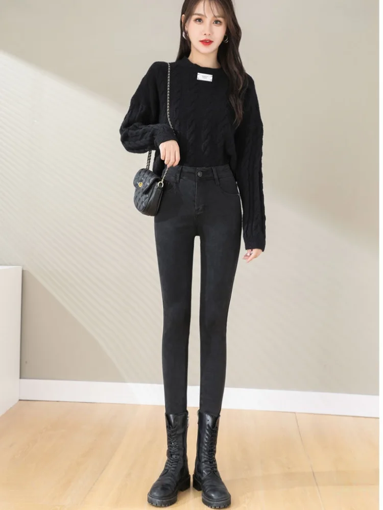 miss me jeans Extended High Waist Woman Jeans for Tall 165 -180 cm Korean Denim Pencil Pants Stretch Plus Size 5XL Skinny Black Boyfriend Jean jeans jacket