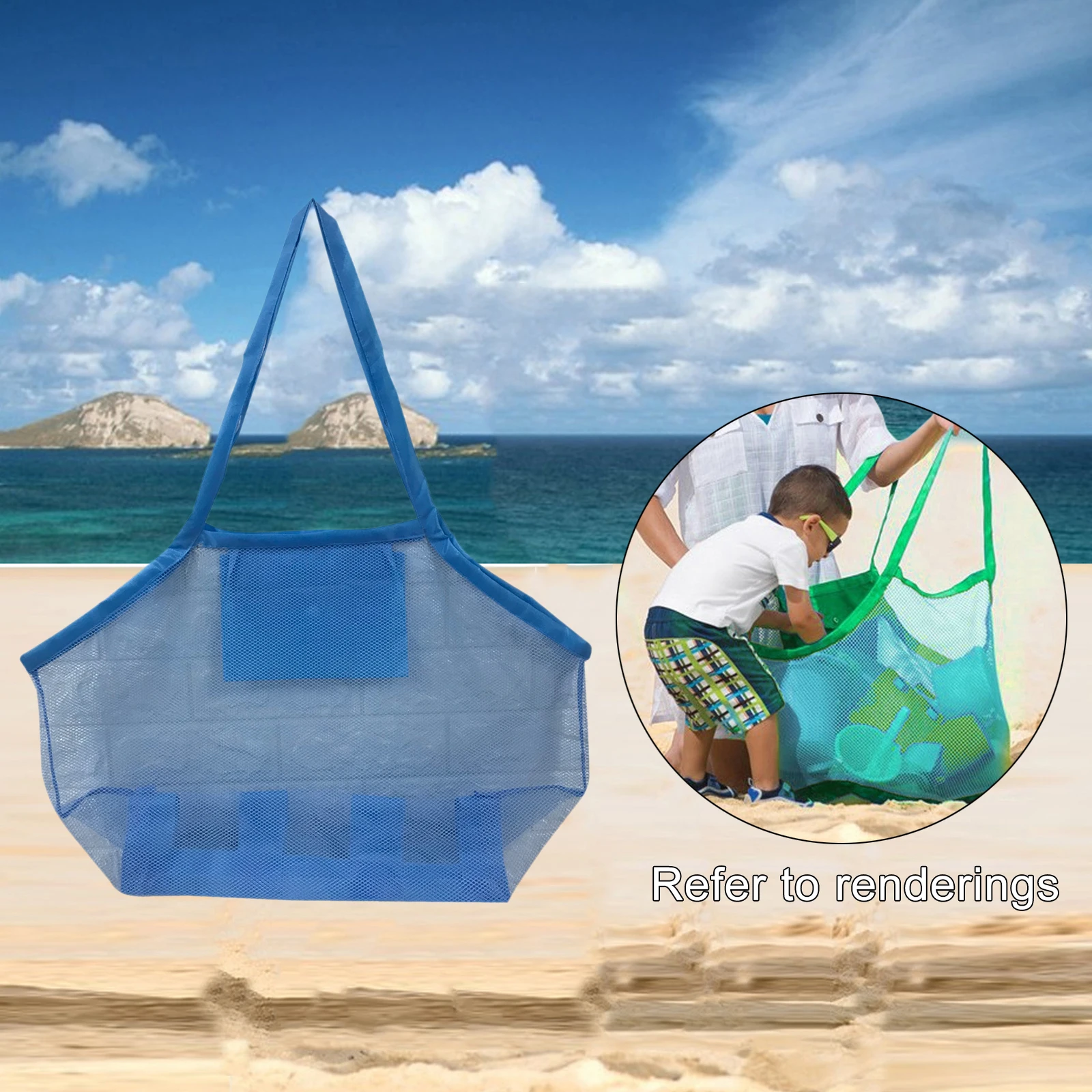 Extra Large Sand Away Carrying Bag Beach Toys Mesh Storage Toy Bag