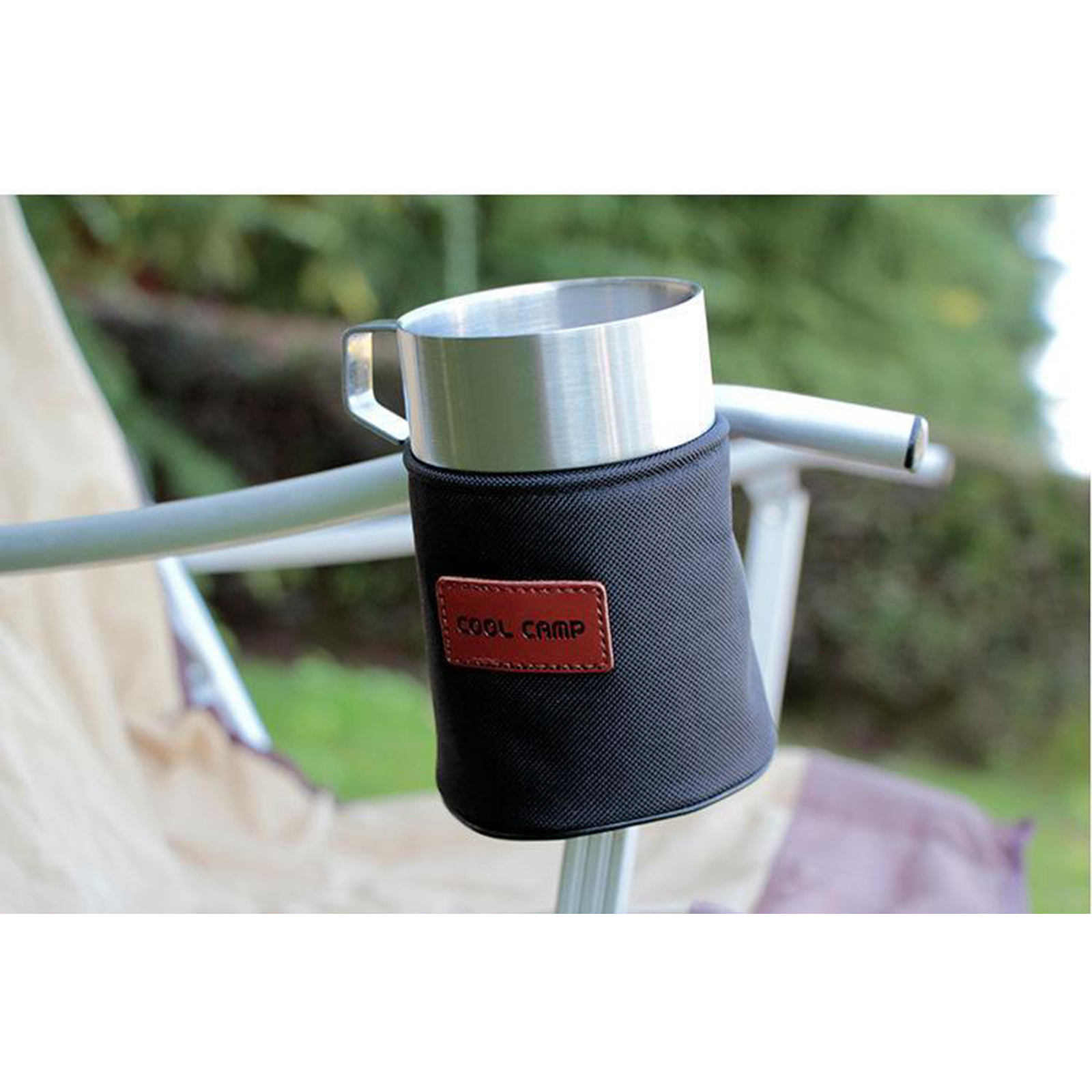 Outdoor Water Cup Holder Cover Water Bottle Mount Chair Side Storage Bag