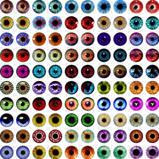 Because0f 20 Pcs 8mm/12mm/18mm Glass Dolls Eyes Animal DIY Crafts Eyeballs  for Dinosaur Eyes Making (18mm)