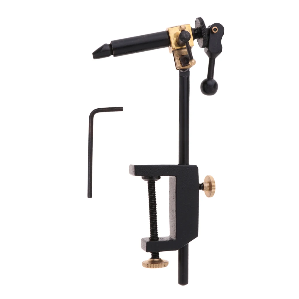 C-Clamp Base Black Fly Tying Vise Fly Tying Desk Tool For Outdoor Fly Tying