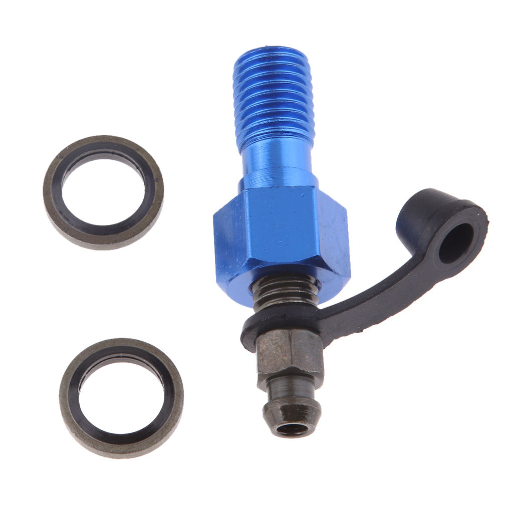 Brake Master Cylinder Brake Caliper 10mm M10 x 1.25mm Banjo Bolt Bleed Screw for Kawasaki Aluminium Alloy Banjo Bolt