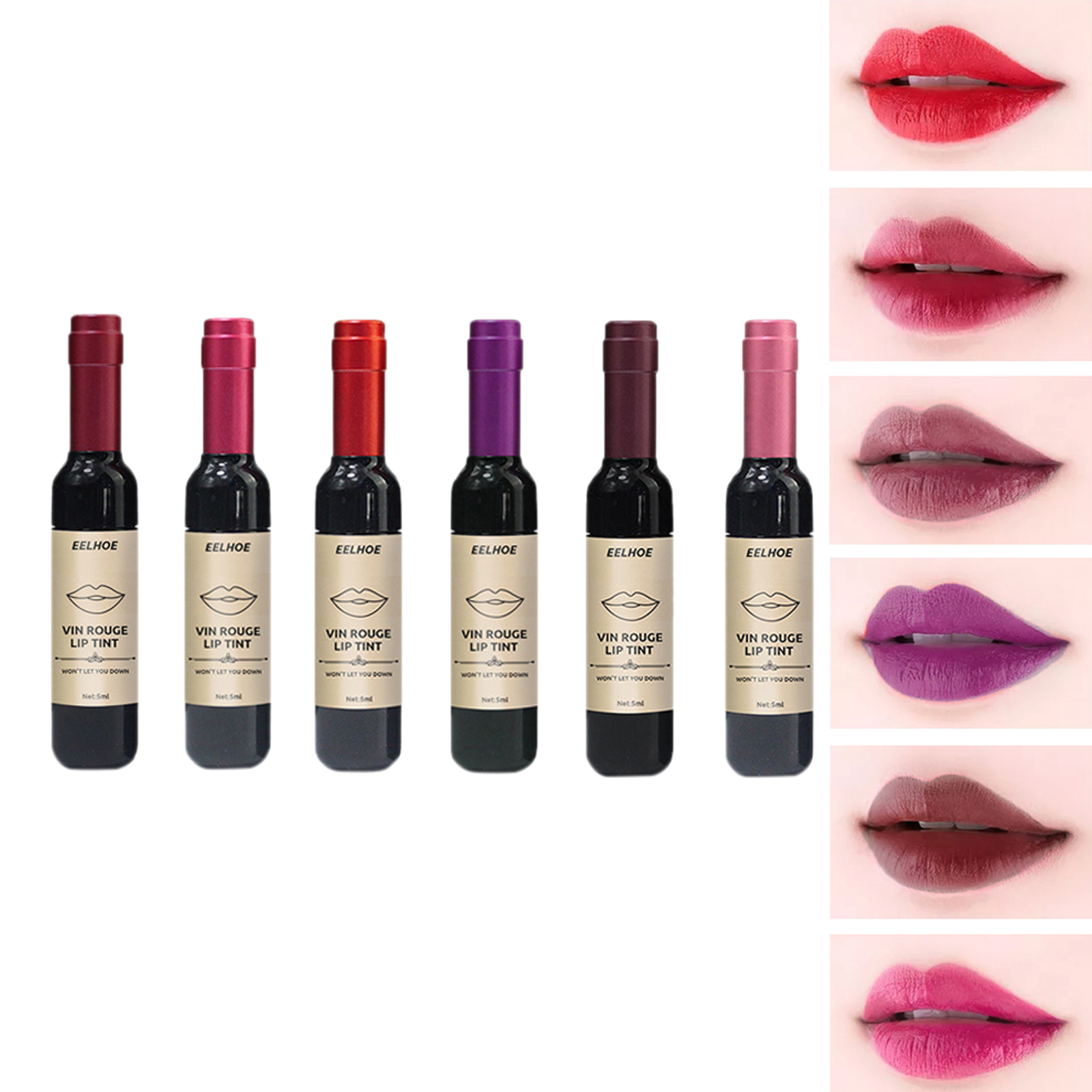 Wine Red Wine Liquid Lipstick Red lips Cosmetic Matte Lip Tint Baby Pink Lip for Women Makeup