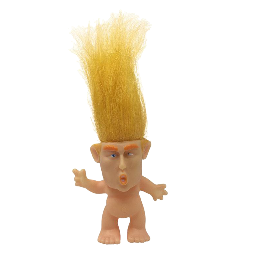 The President Trump Troll 6cm Doll with Hair Lucky Dolls Miniature Kids Toys