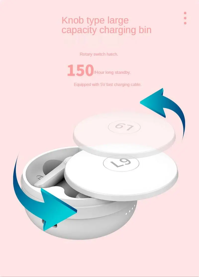 Artizer L9 TWS True Wireless Earphones Smart Bluetooth Airbuds Musics Earbuds Sports Running In-Ear Stereo Headset With Charging Box - ANKUX Tech Co., Ltd