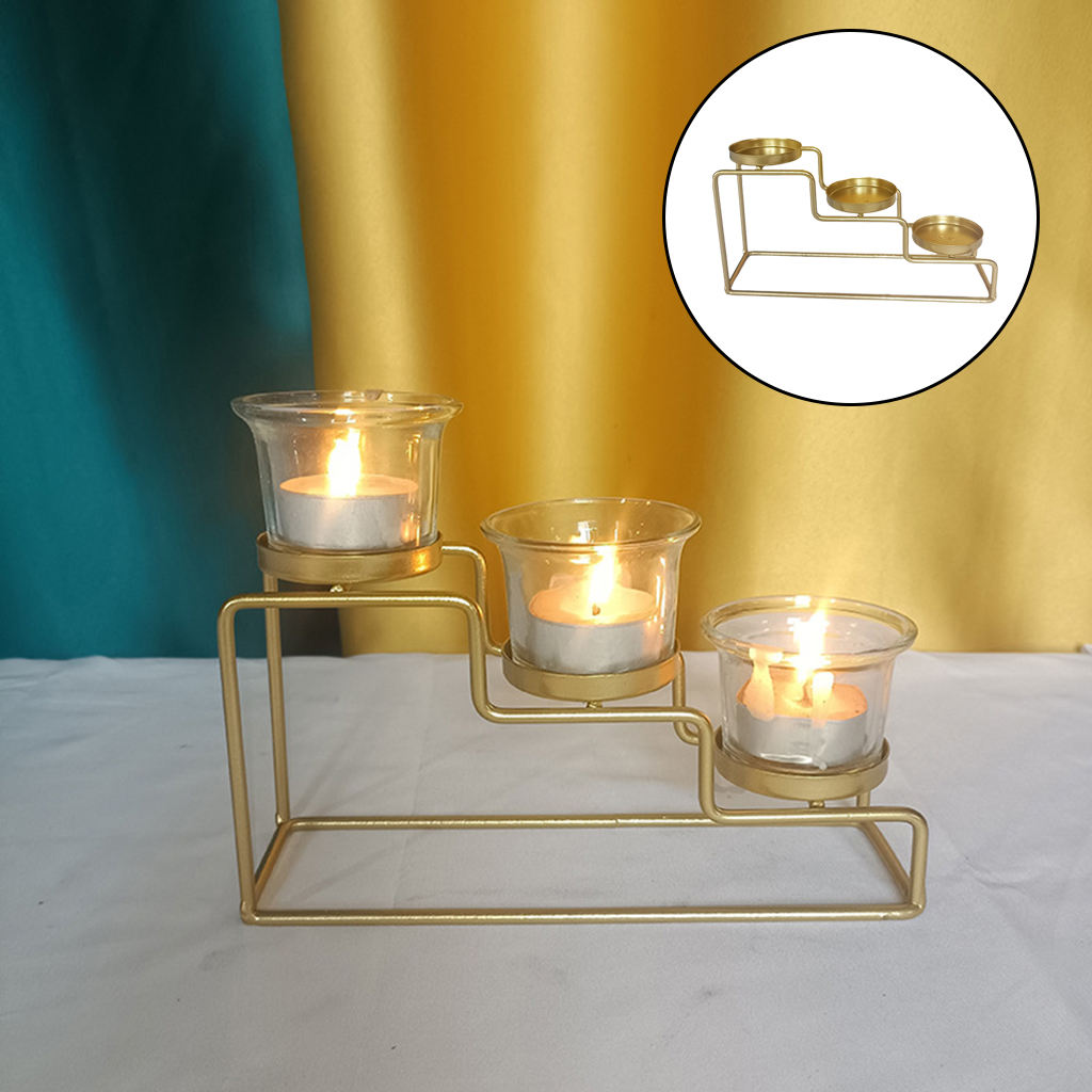 Retro Style Ladder Candle Holder Iron Tea Light Candlestick Decorative Centerpieces Desktop Dinner Christmas