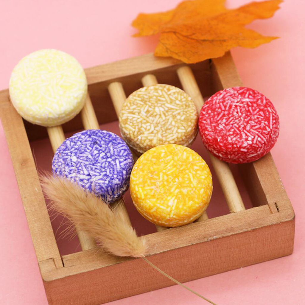 5 Pcs Hair Darkening Shampoo Bar-Natural Organic Conditioner And Repair Essence