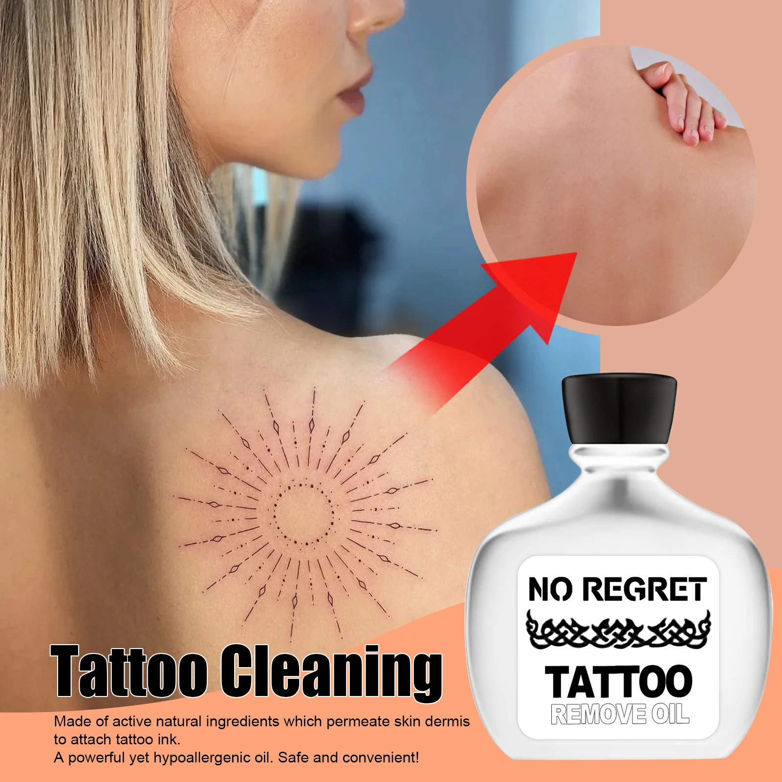No Regret Tattoo Remove Oil Tattoo Ink Fading Essence Moisturizing Tattoo  Removal Alternative Body Care Essence For Men Women - Tattoo Accesories -  AliExpress