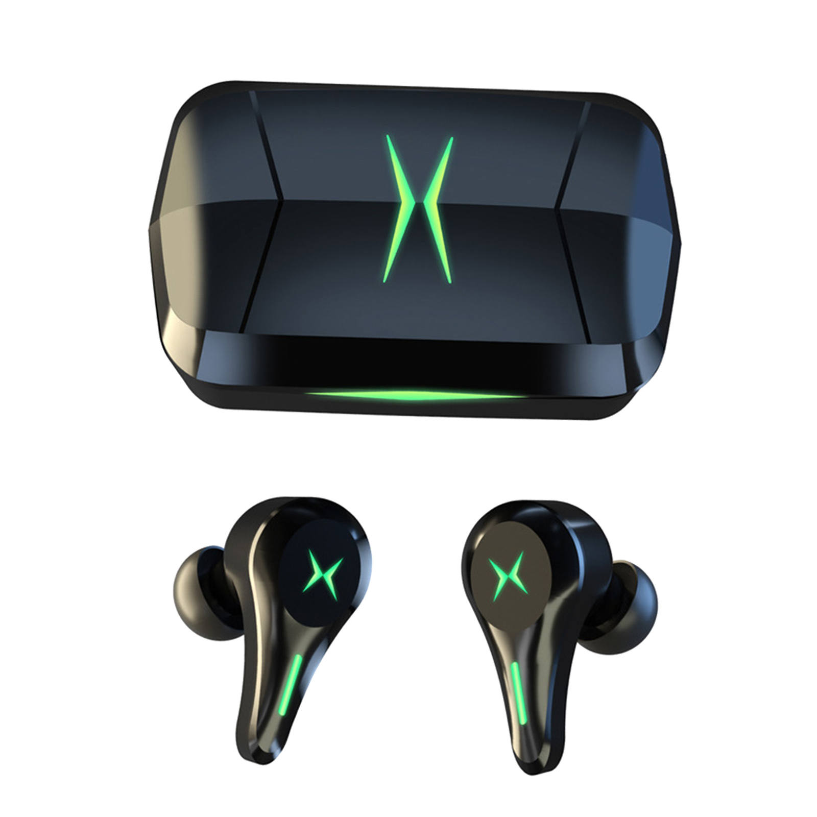 Hg-6 Gaming Headset Bluetooth 5.1 Wireless Multi-Platform Sweatproof Noise Cancelling 300mAh Earpiece for Gym Running Life Sport