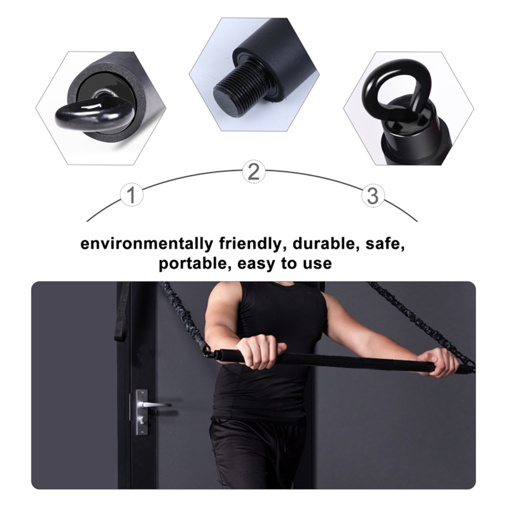 Home Gym Yoga Pilates Exercise Stick Bar Workout Exercise Equipment Black Training Fitness 