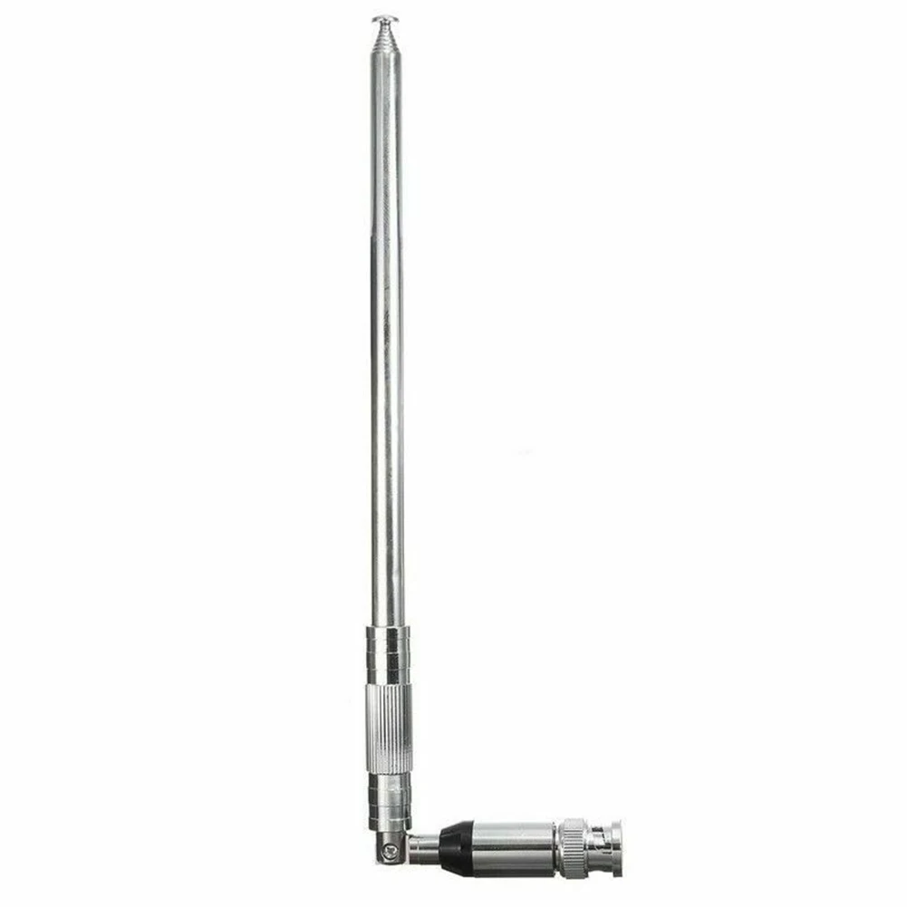 118-136MHZ Manual Telescopic Airband Long Rod BNC Interface Stainless Steel Radio Receiver Intercom Antenna High Gains Foldable