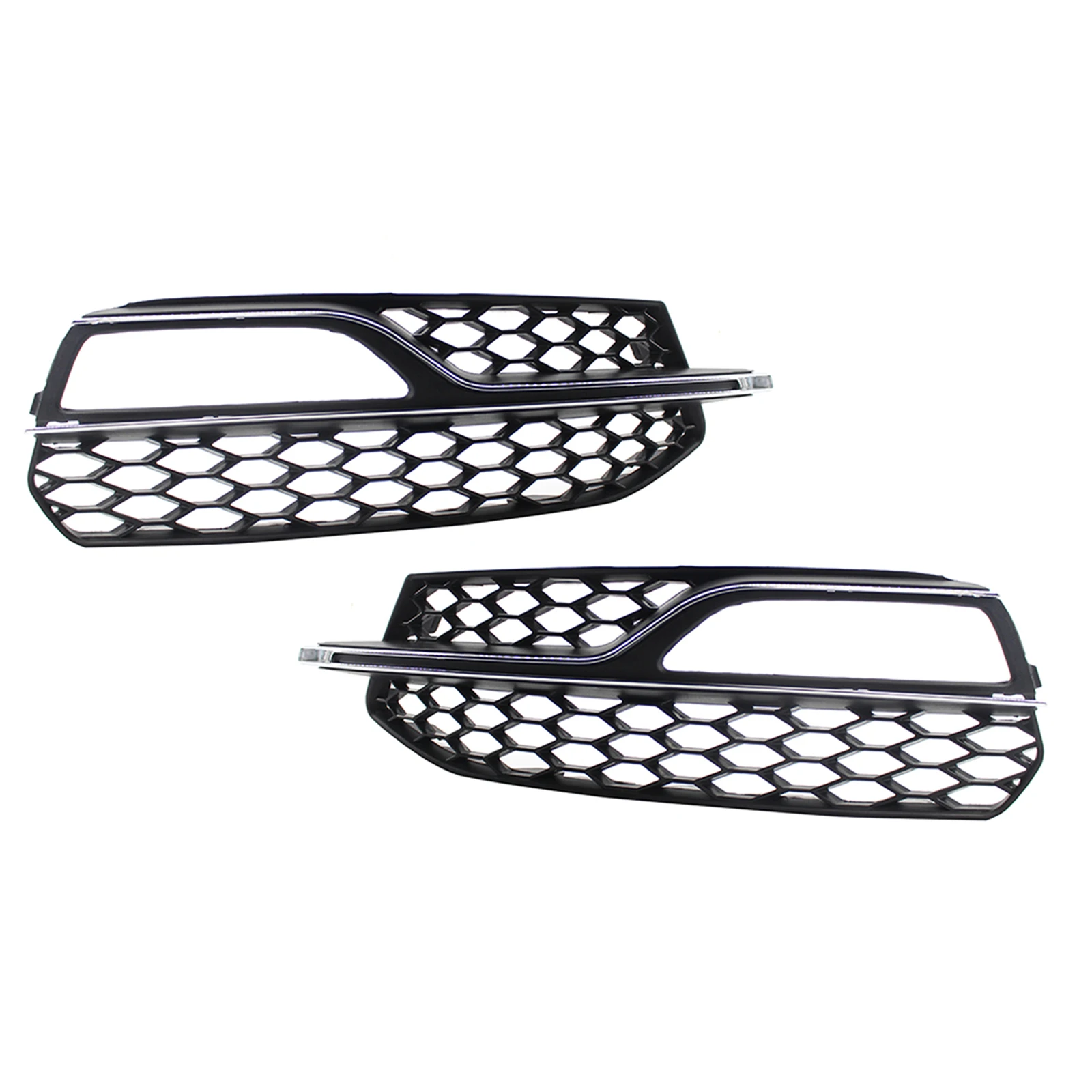 2x Front Fog Light Grilles fits for Audi A3 S3 13-17 Anti-scratch