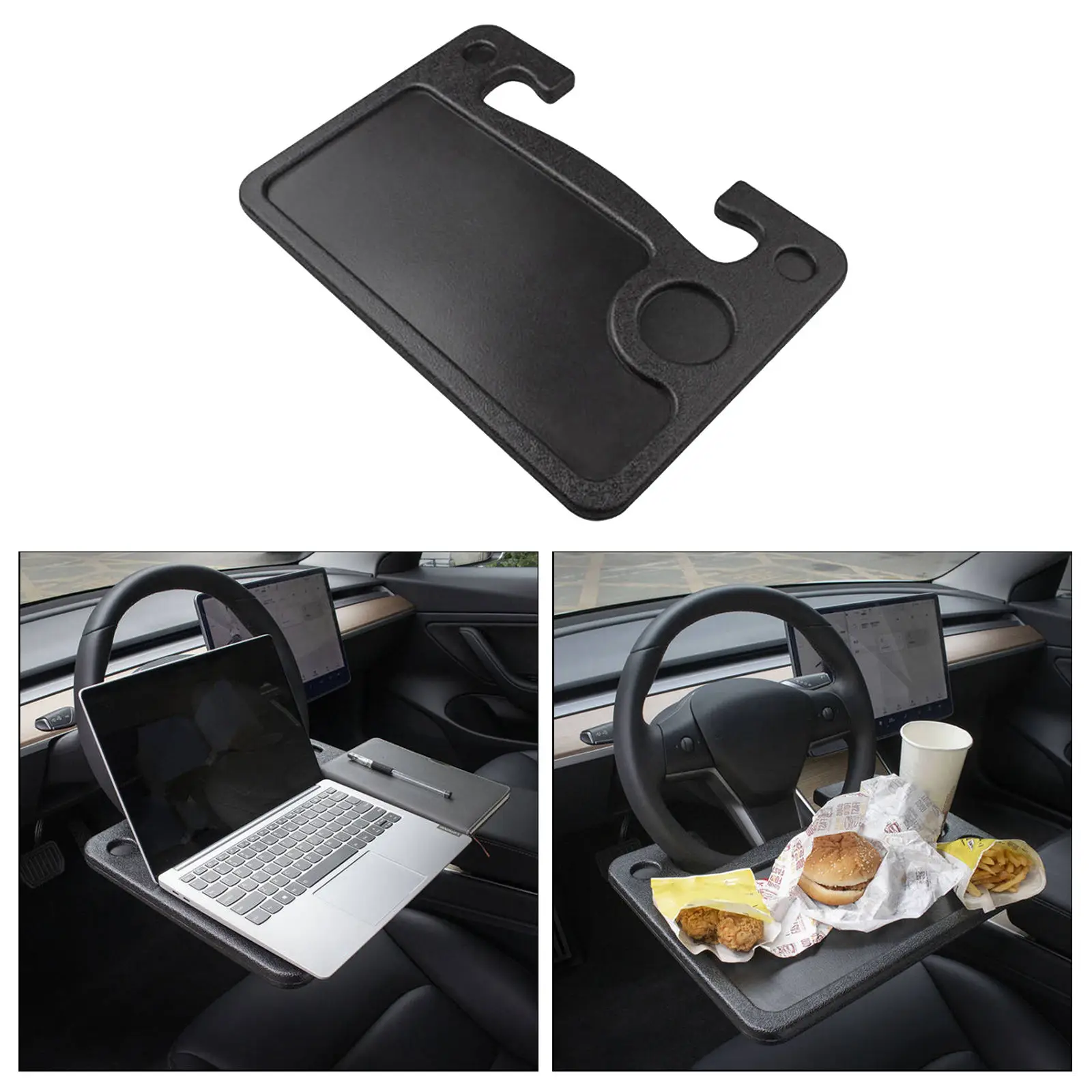 Portable Car Steering Wheel Computer Laptop Mount Dining Drinking Table for Tesla