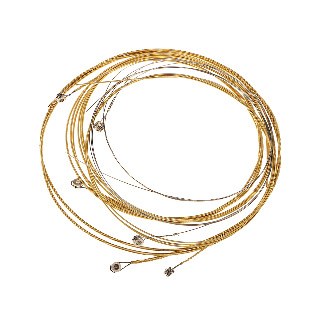 6pcs Golden E-B-D-G-A-E String For 38-41Inch Acoustic Guitar Accessory