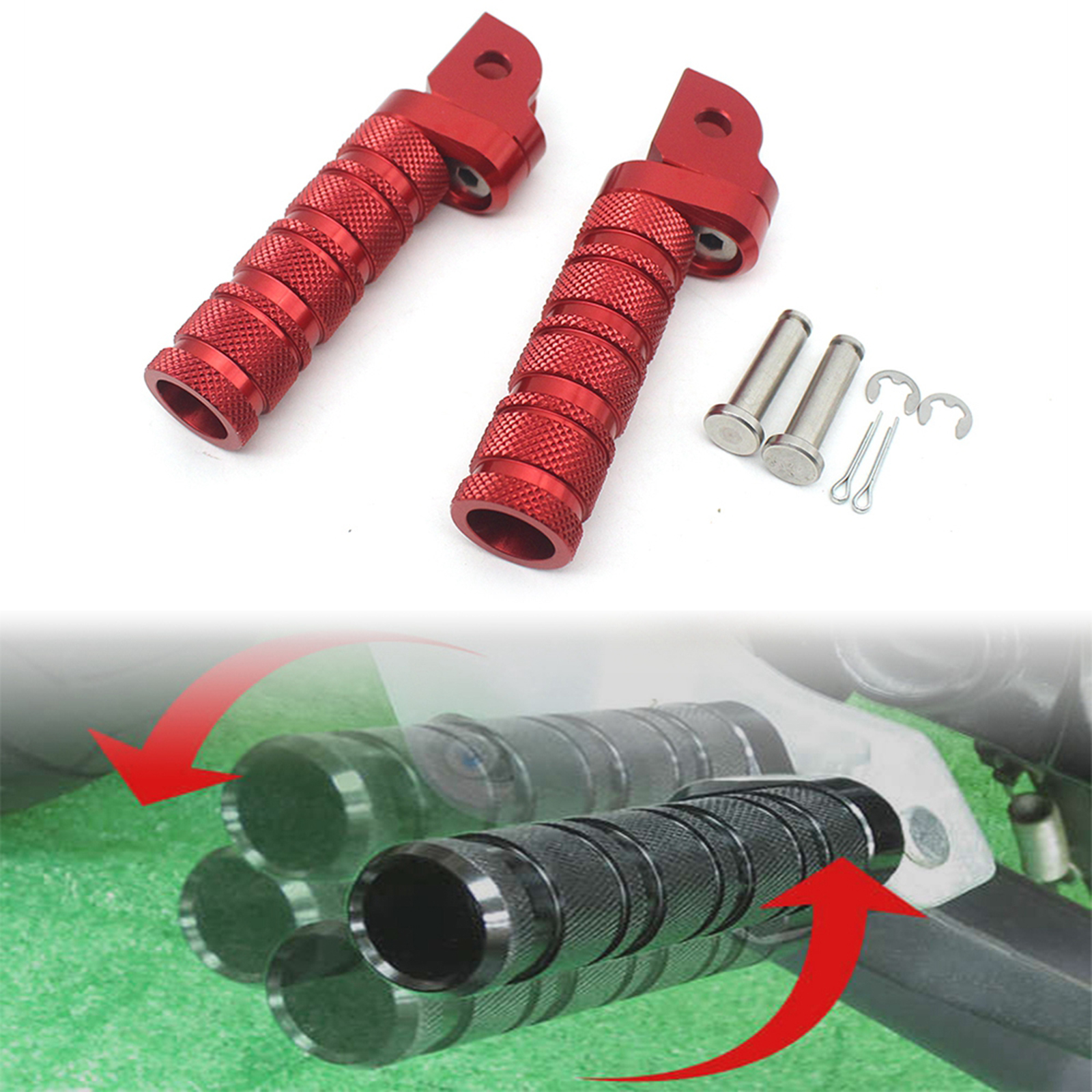 Aluminum Rearset Front Foot Peg Footrests Footpeg Pedals High Quality Multiple Colors For YAMAHA MT-10 MT-25 YZF-R3 YZF-R25 FZ8