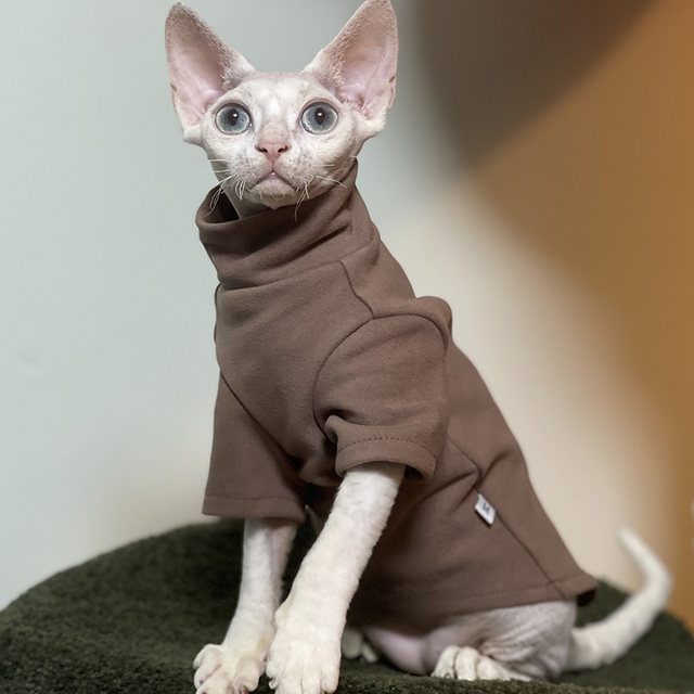  Sphynx Cat Clothes Breathable Pure Cotton Fashion Icon