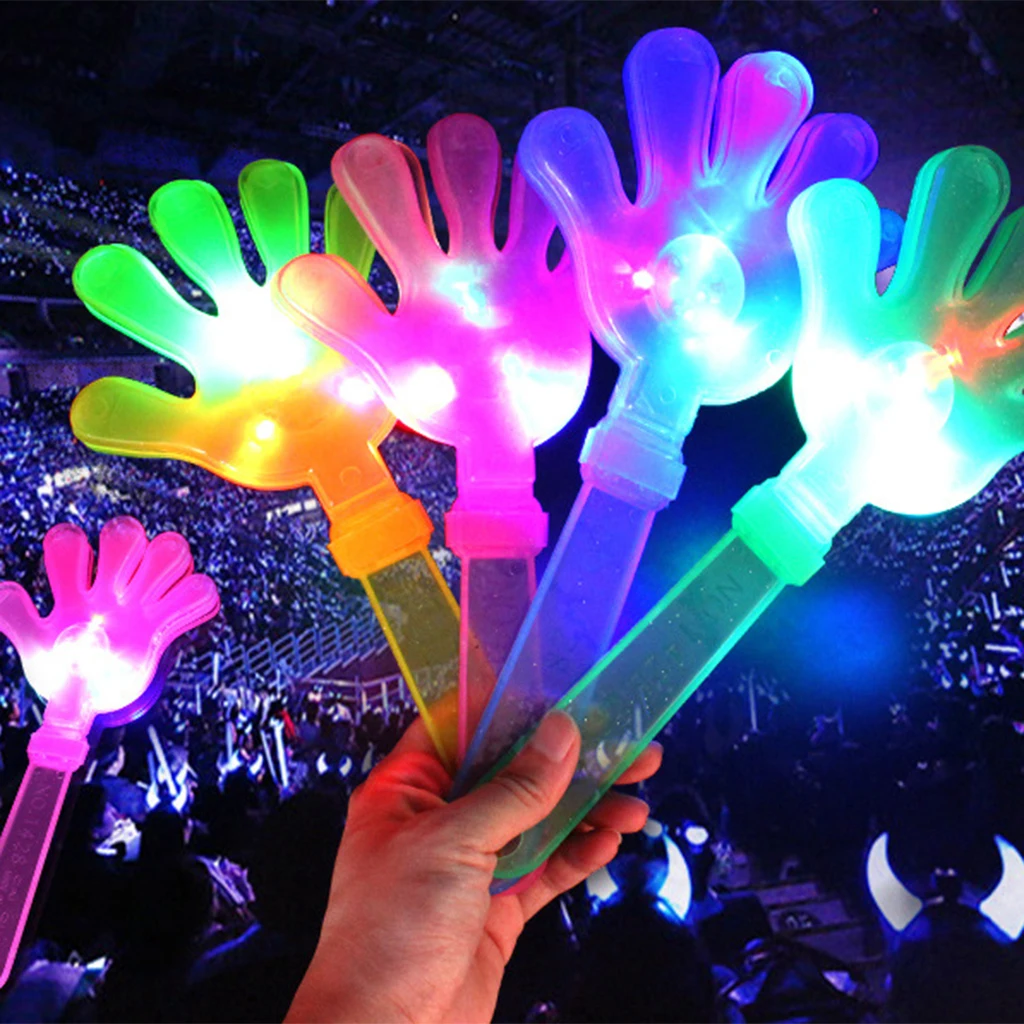10 Pieces LED Flashing Light Hand Clapper Clap Slap Clack Clacker Party Toy
