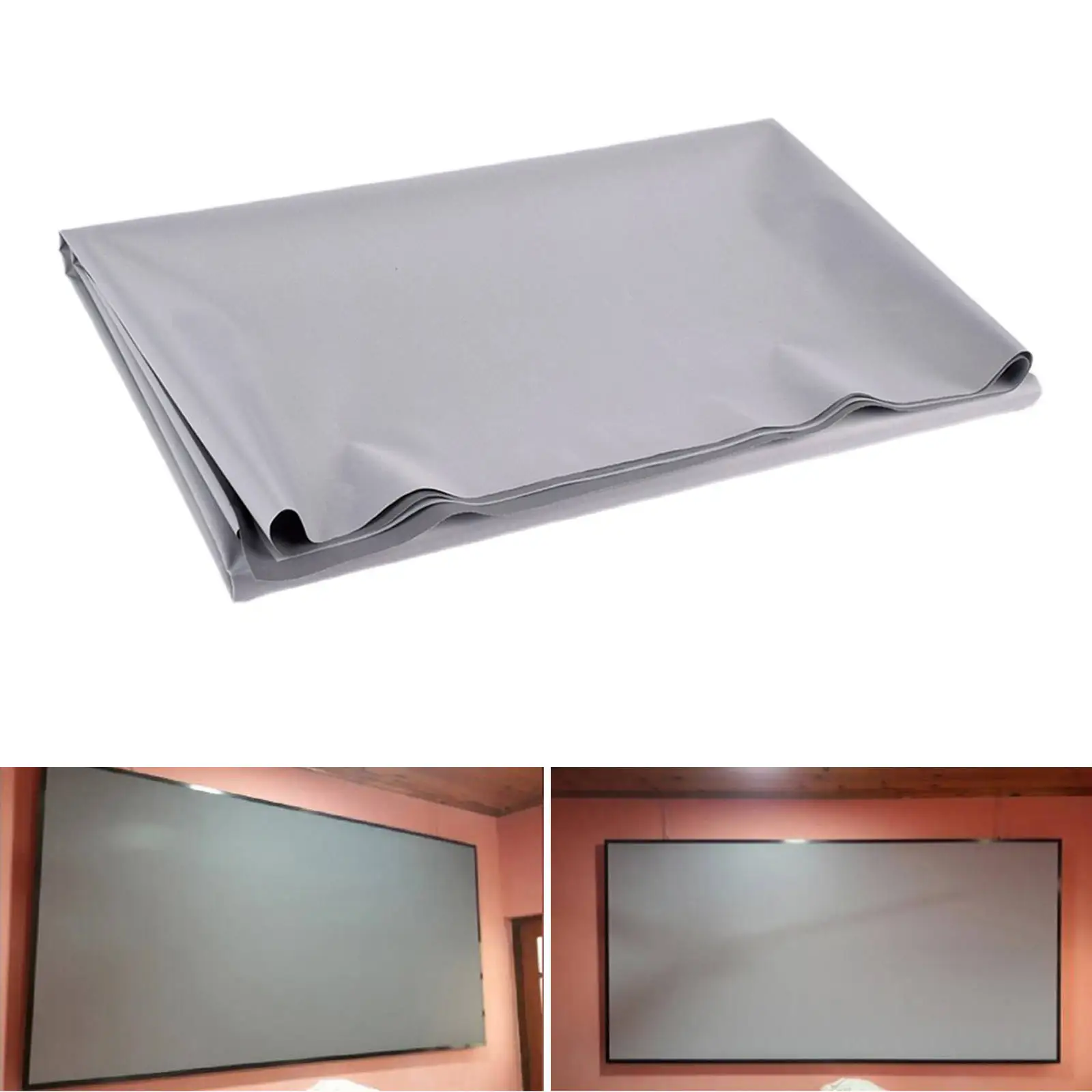 Portable Projector Screen 4K Full HD Movies Screen Projector Curtain Canvas for Camping Theater Classroom Party Indoor