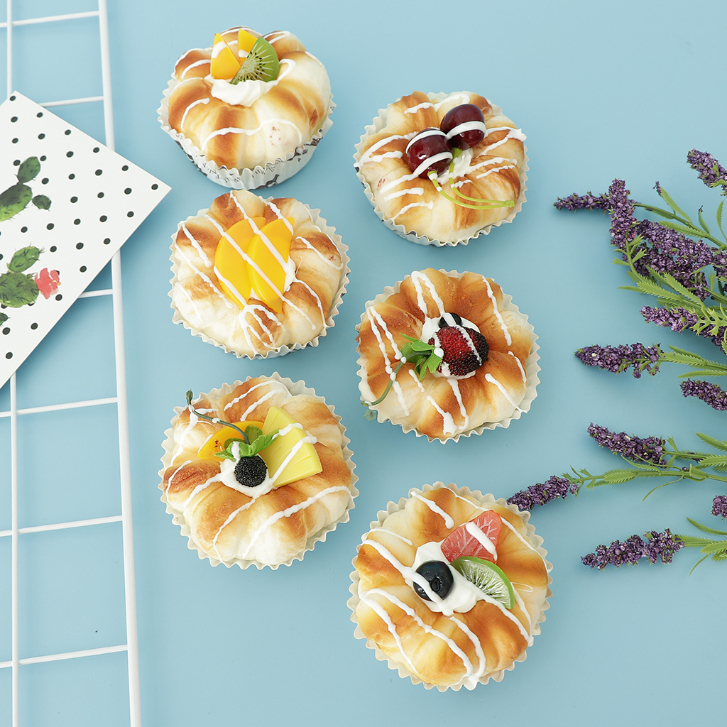 Pack of 6, Fake Bread Lifelike Food Display Kids Tricky Play Toy