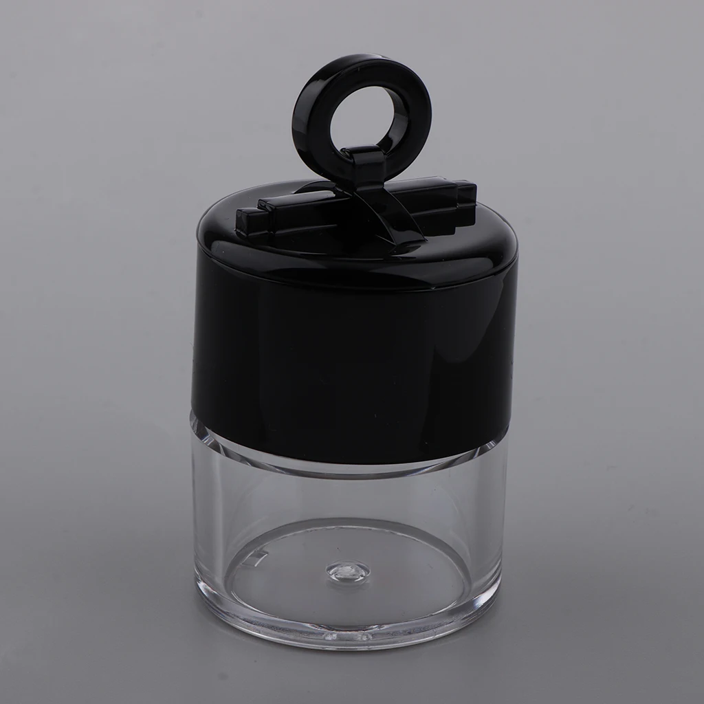 10g Black Cap + Clear Body Empty Loose Powder Container Case Box with Sifter