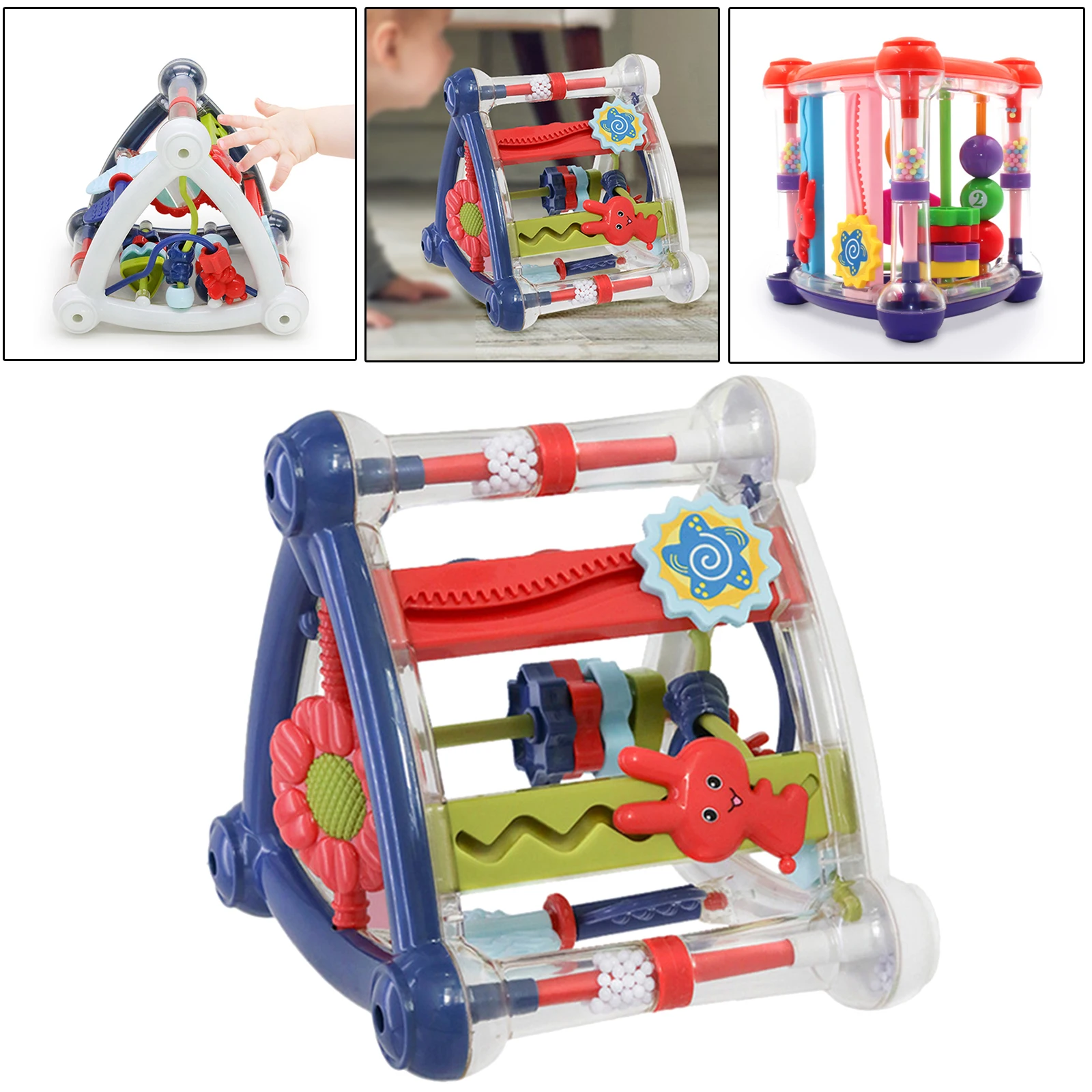 Baby Activity Cube Toy Development Educational Game Play Learning Center Toy for 1 Year Old Baby Toddler Boys and Girls