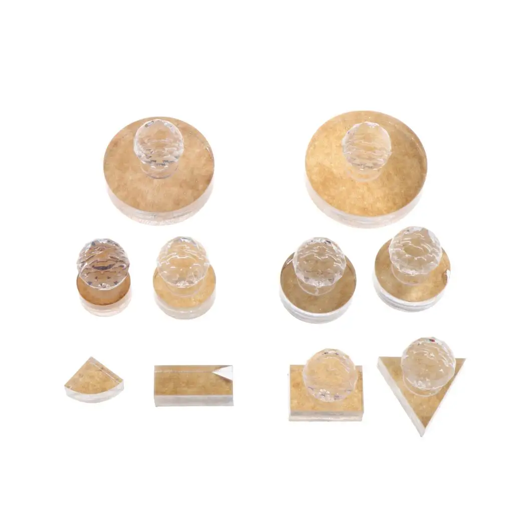 Glass Powder Press Stamp Tool Powder Press Mold Wax Seals Stamp Eyeshadow Foundation Blush Highlighter Palette Repairing Tool